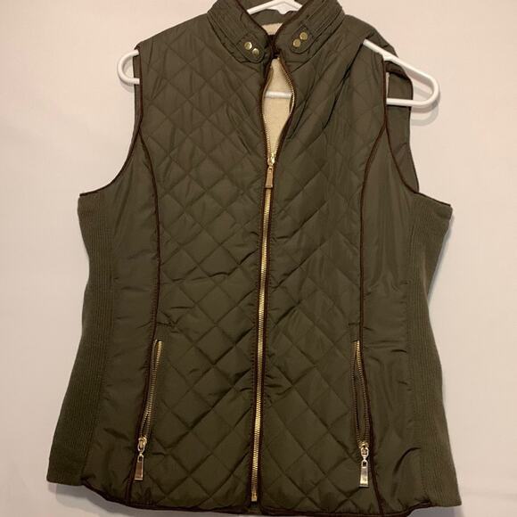 Active USA fleece lined vest size M olive green skiing - Picture 1 of 6